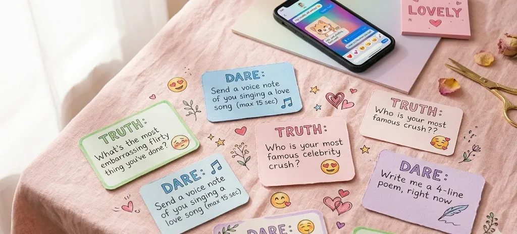 Cute flirty truth dare cards